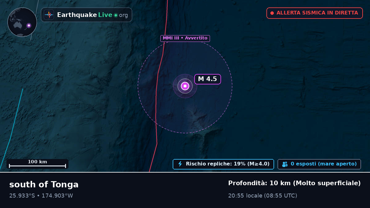 Oceano Pacifico meridionale (Kermadec Islands)