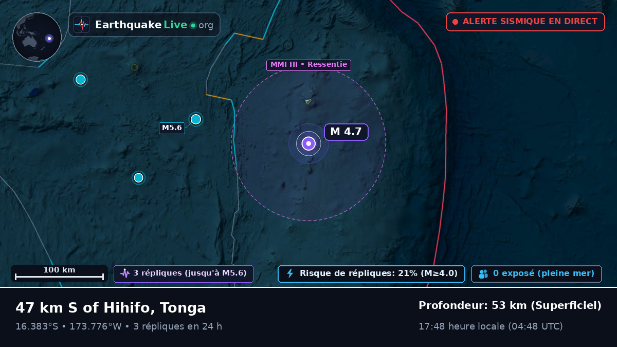 Océan Pacifique Sud (Tonga)