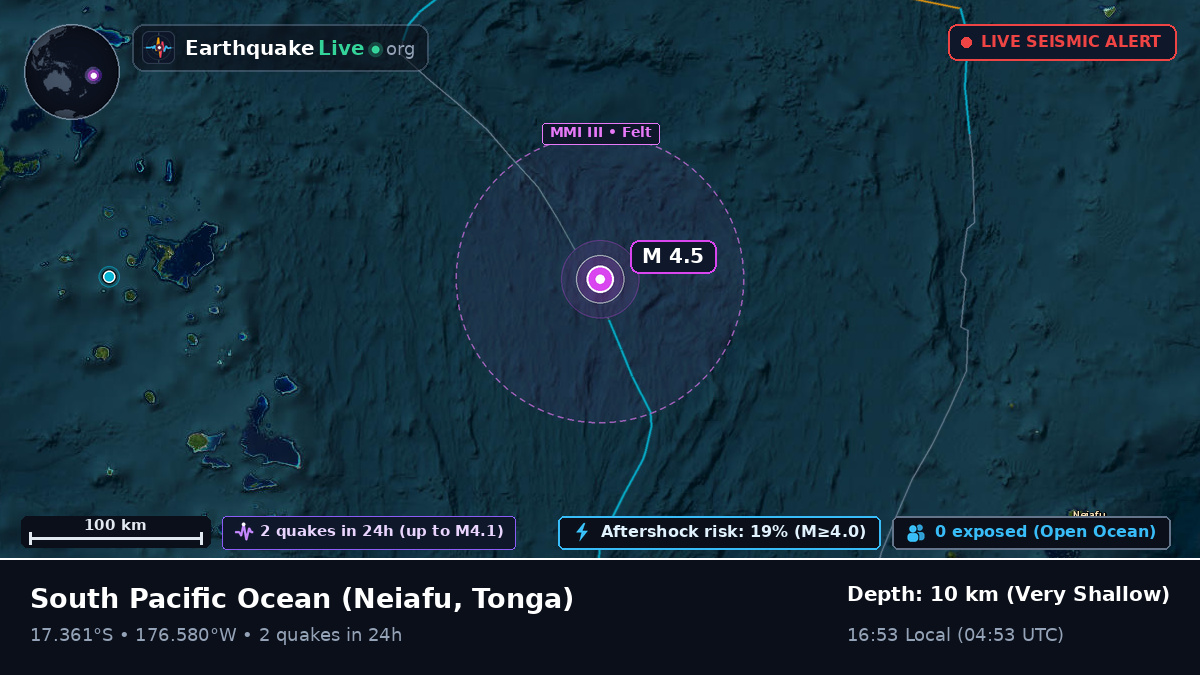 South Pacific Ocean (Tonga)