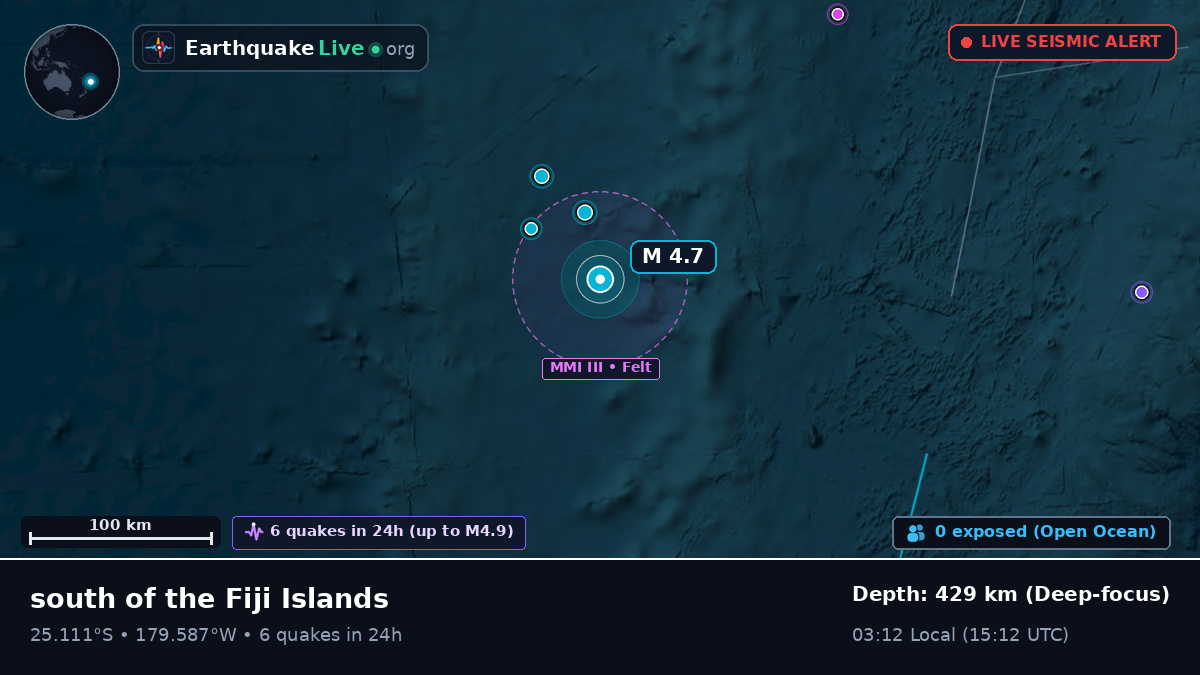 South Pacific Ocean (Kermadec Islands)