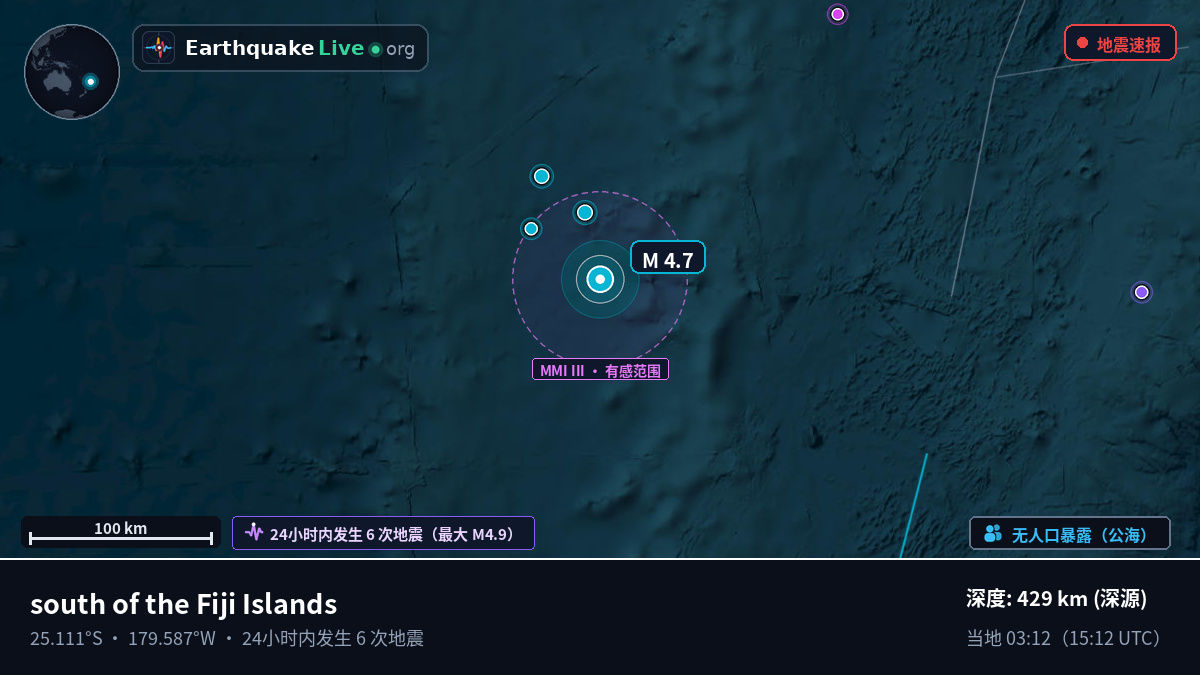 南太平洋 (Kermadec Islands)
