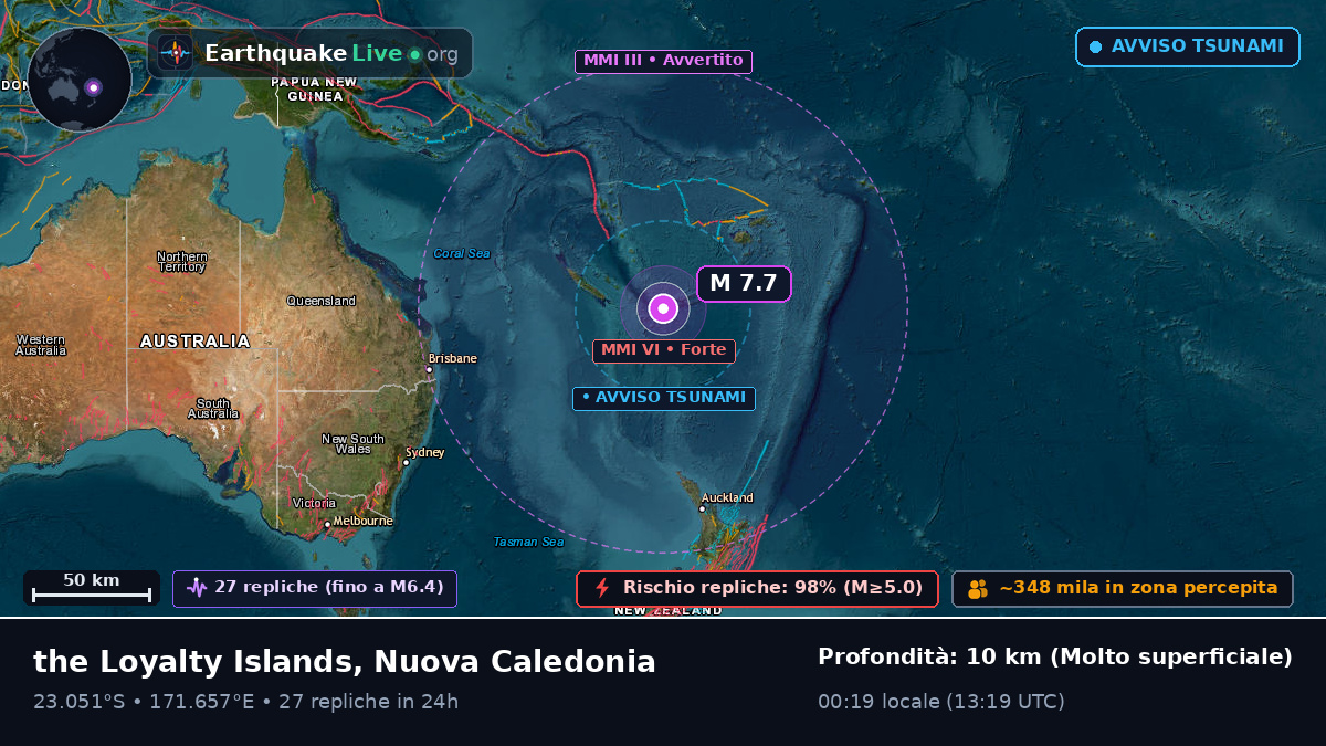 Oceano Pacifico meridionale (Nuova Caledonia)