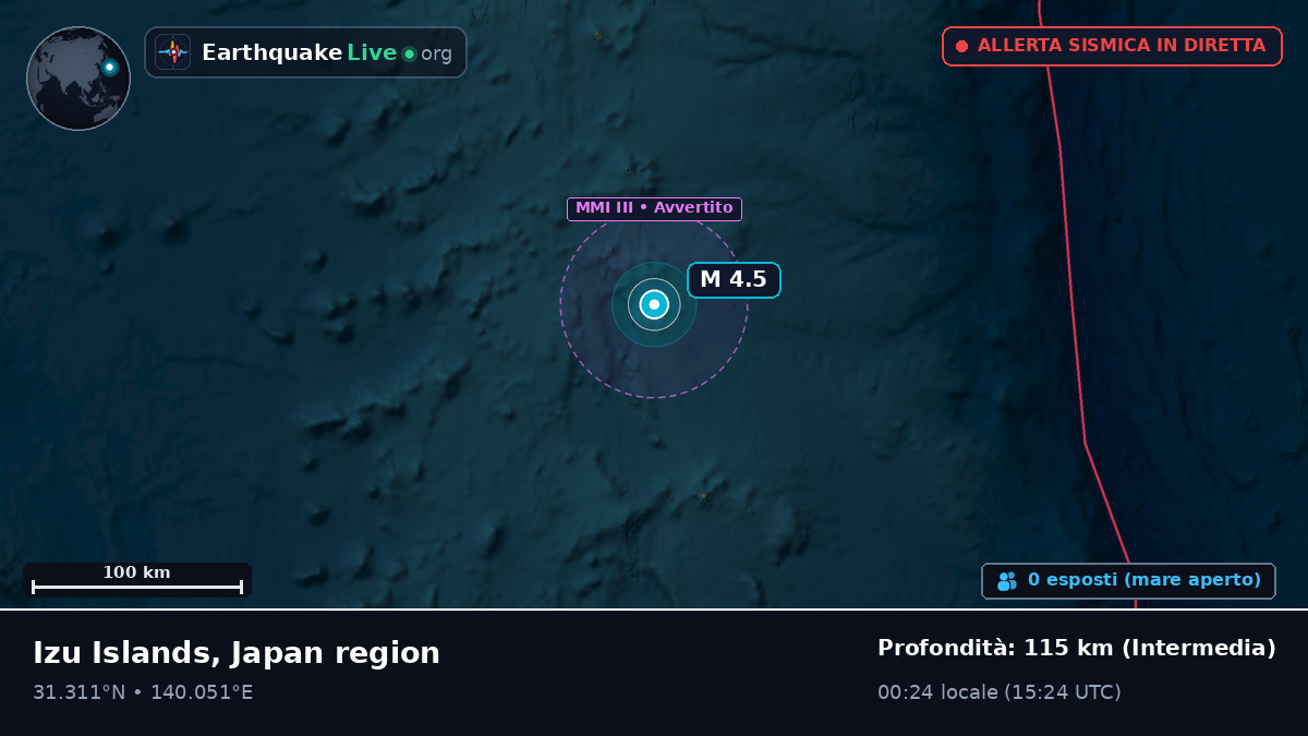 Oceano Pacifico settentrionale (Giappone)