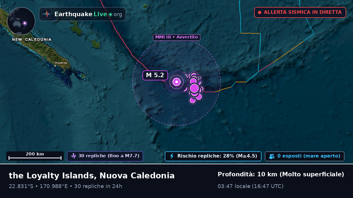 Oceano Pacifico meridionale (Nuova Caledonia)