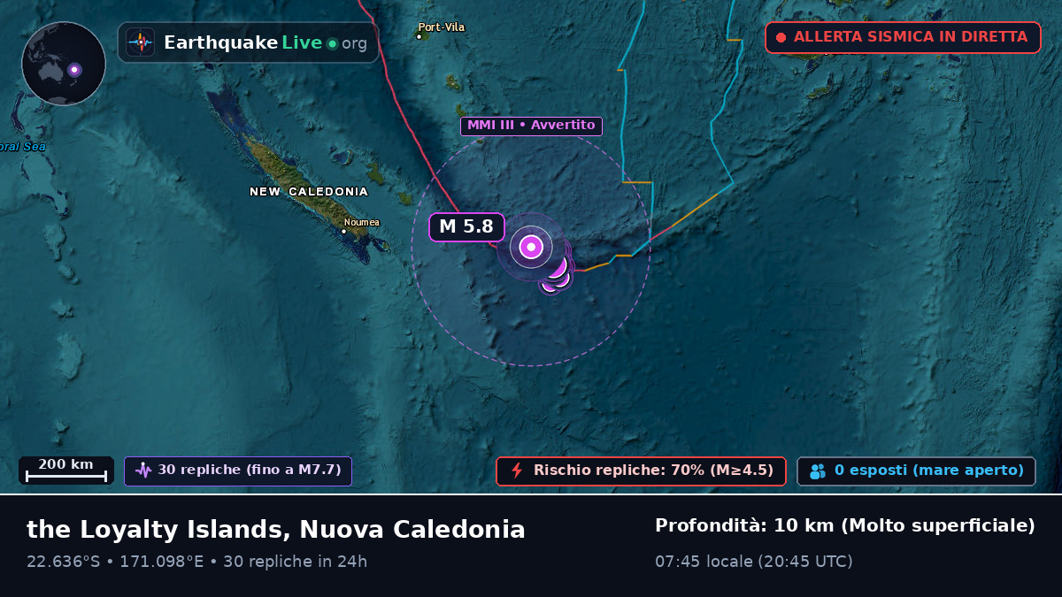 Oceano Pacifico meridionale (Nuova Caledonia)