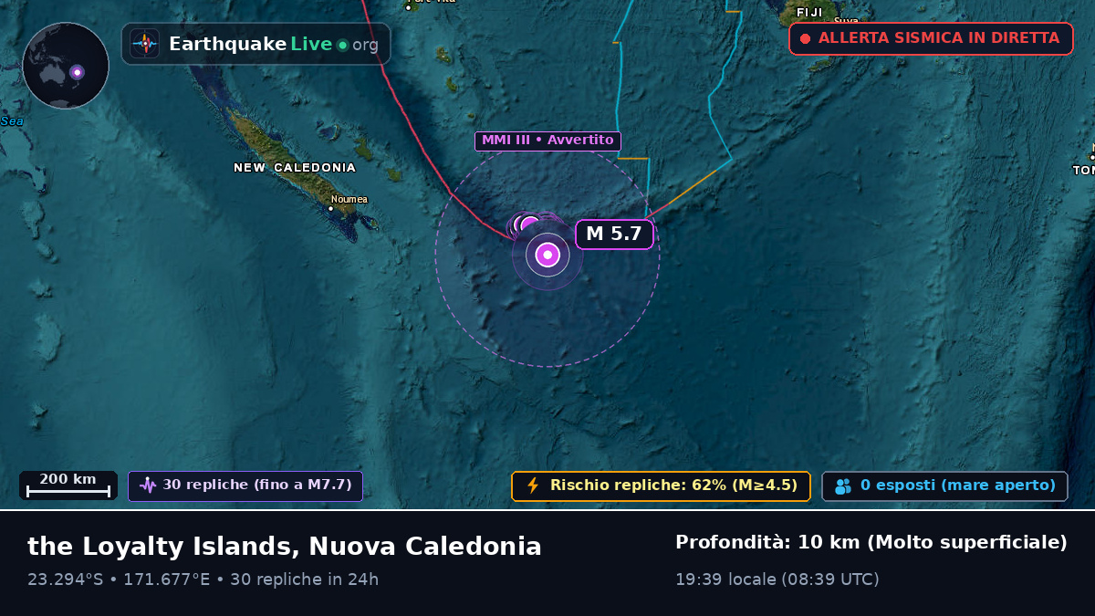 Oceano Pacifico meridionale (Nuova Caledonia)