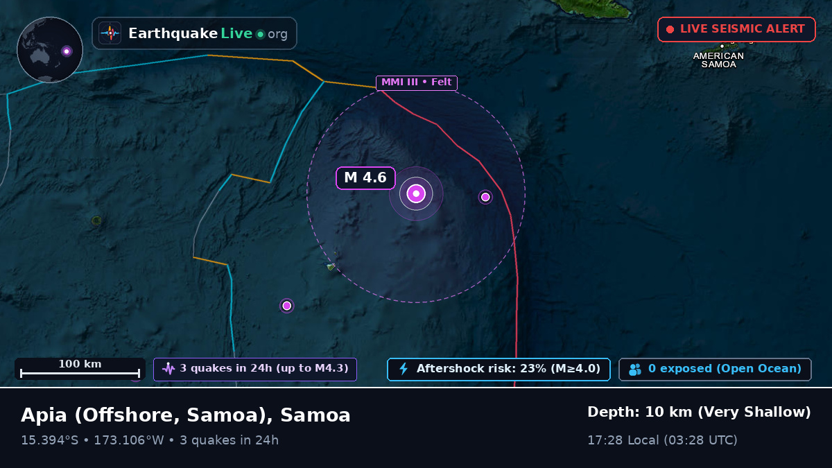 Off the coast of Apia, Samoa