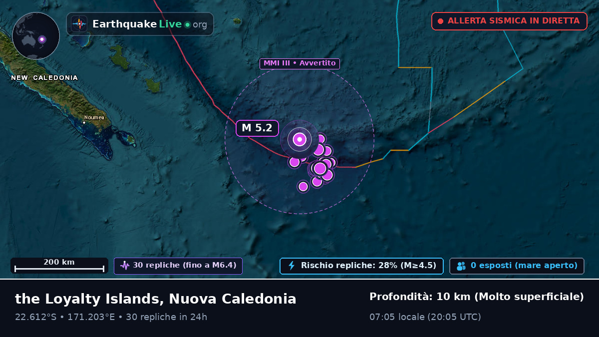 Oceano Pacifico meridionale (Nuova Caledonia)