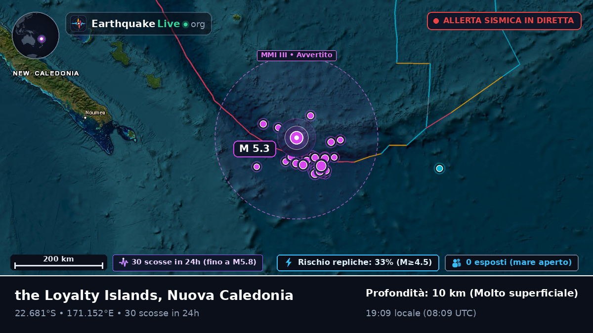 Oceano Pacifico meridionale (Nuova Caledonia)