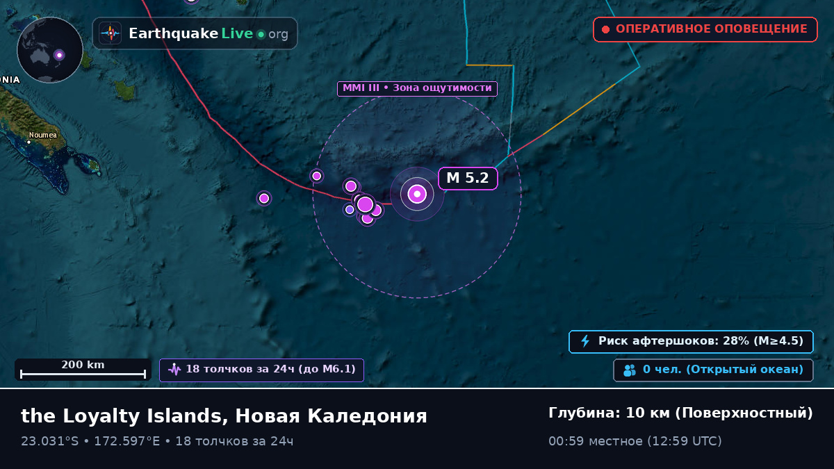 Южная часть Тихого океана (Новая Каледония)