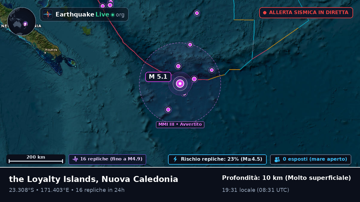 Oceano Pacifico meridionale (Nuova Caledonia)