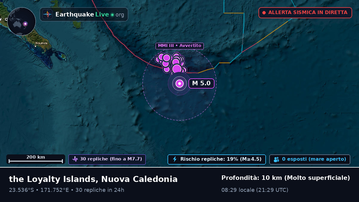 Oceano Pacifico meridionale (Nuova Caledonia)