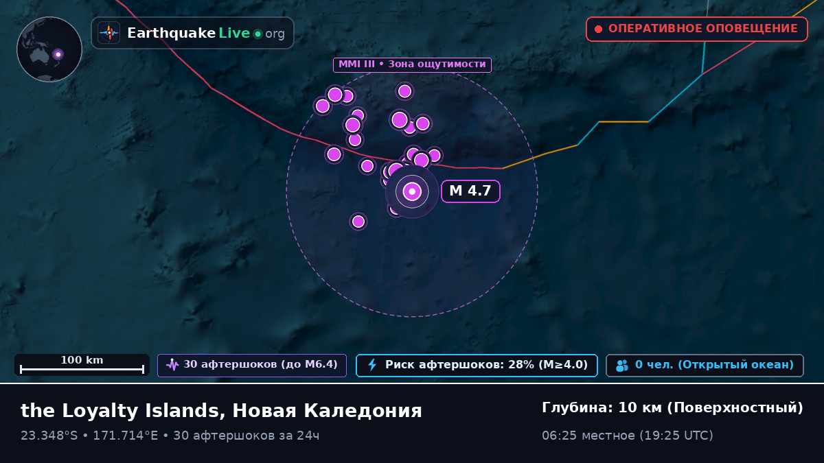 Южная часть Тихого океана (Новая Каледония)