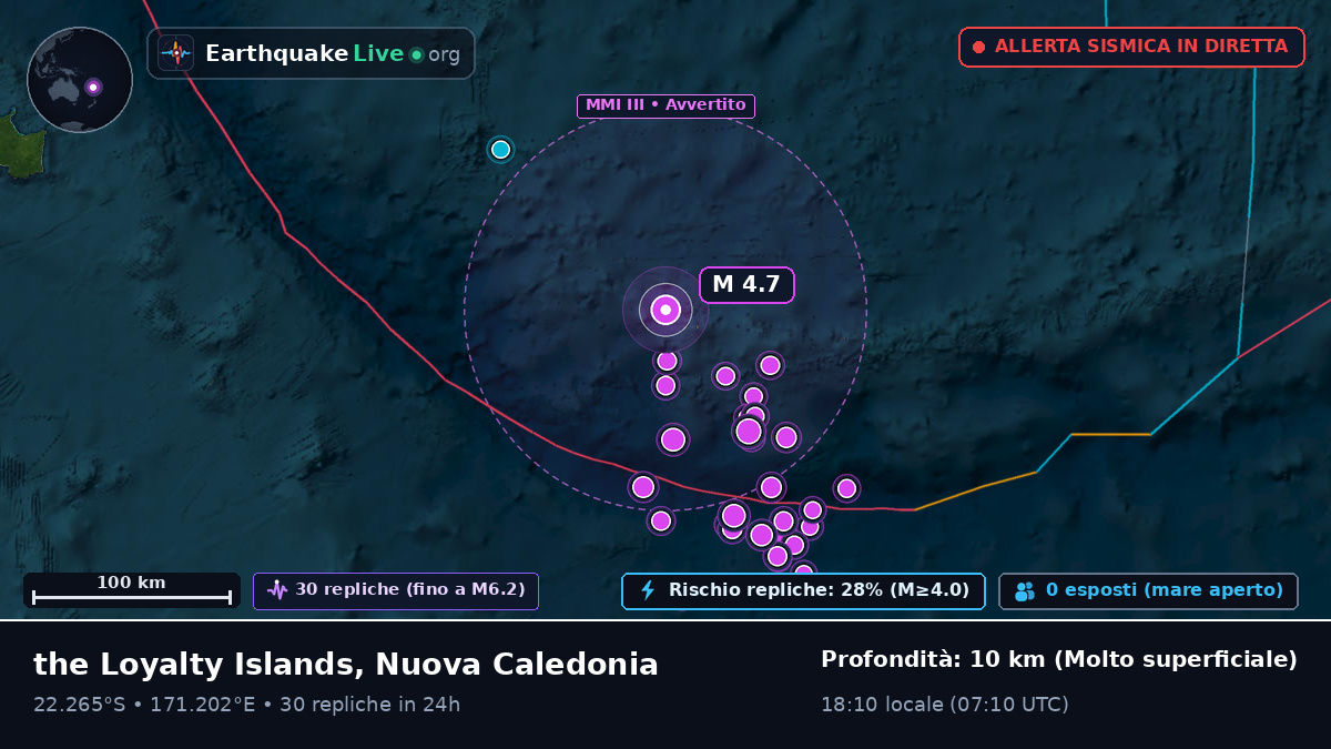 Oceano Pacifico meridionale (Nuova Caledonia)