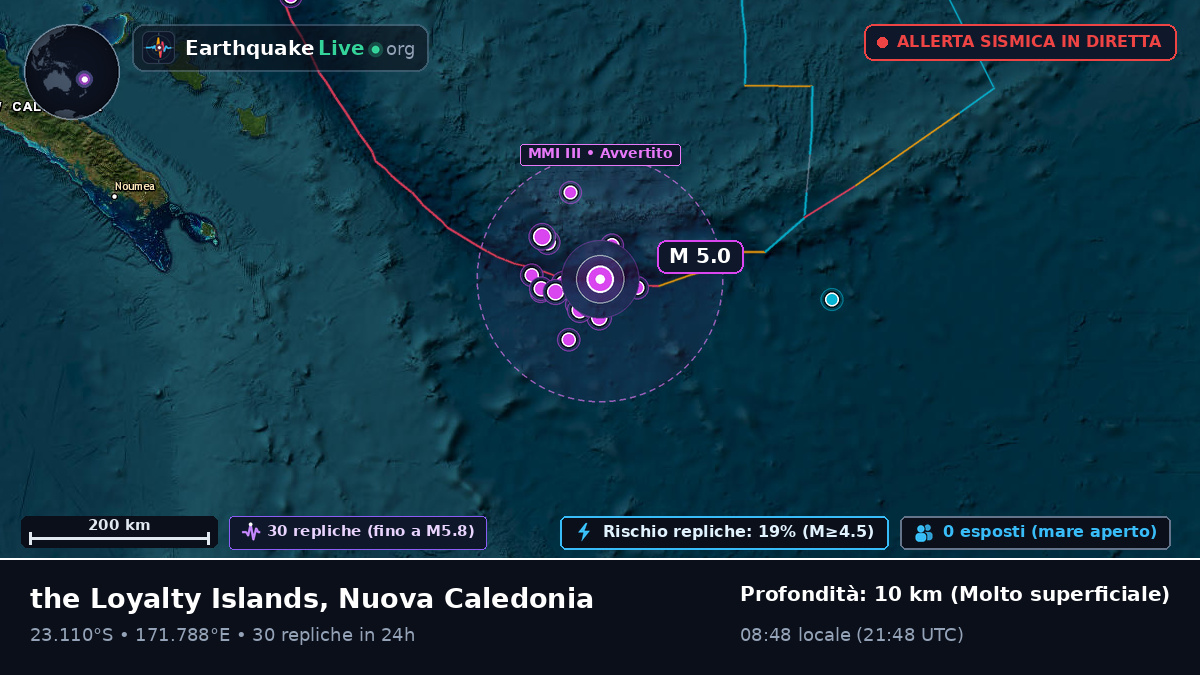 Oceano Pacifico meridionale (Nuova Caledonia)