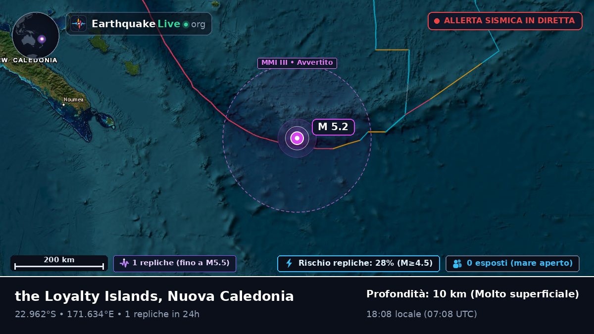Oceano Pacifico meridionale (Nuova Caledonia)