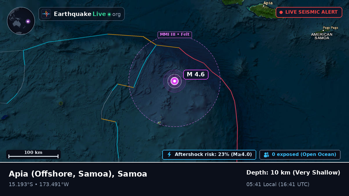 Off the coast of Apia, Samoa