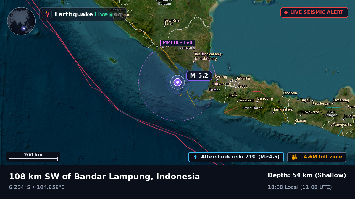 Off the coast of Bandar Lampung, Indonesia
