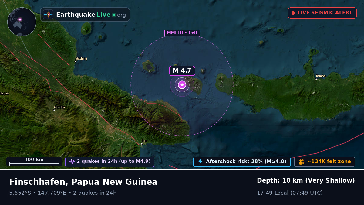 Off the coast of Lae, Papua New Guinea