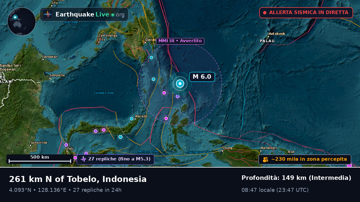 Oceano Pacifico settentrionale (Indonesia)
