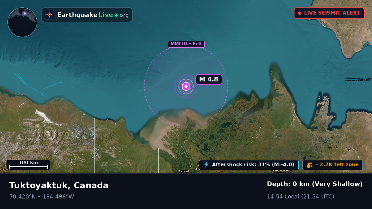 Off the coast of Tuktoyaktuk, Canada