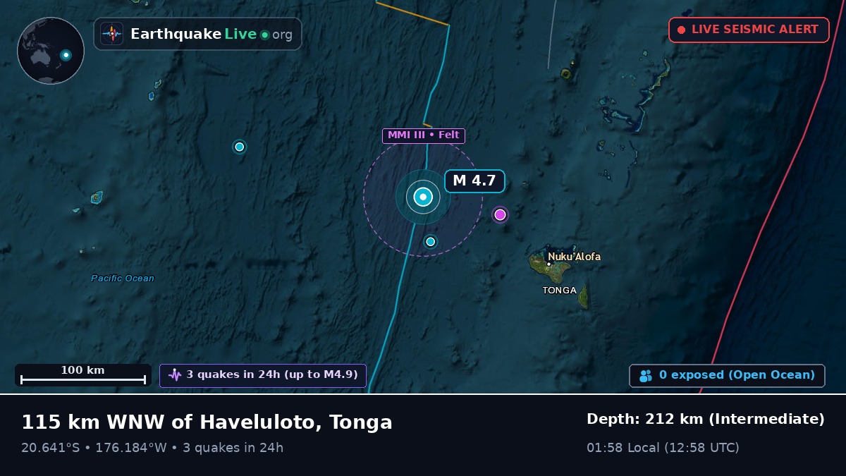 Off the coast of Nuku'alofa, Tonga