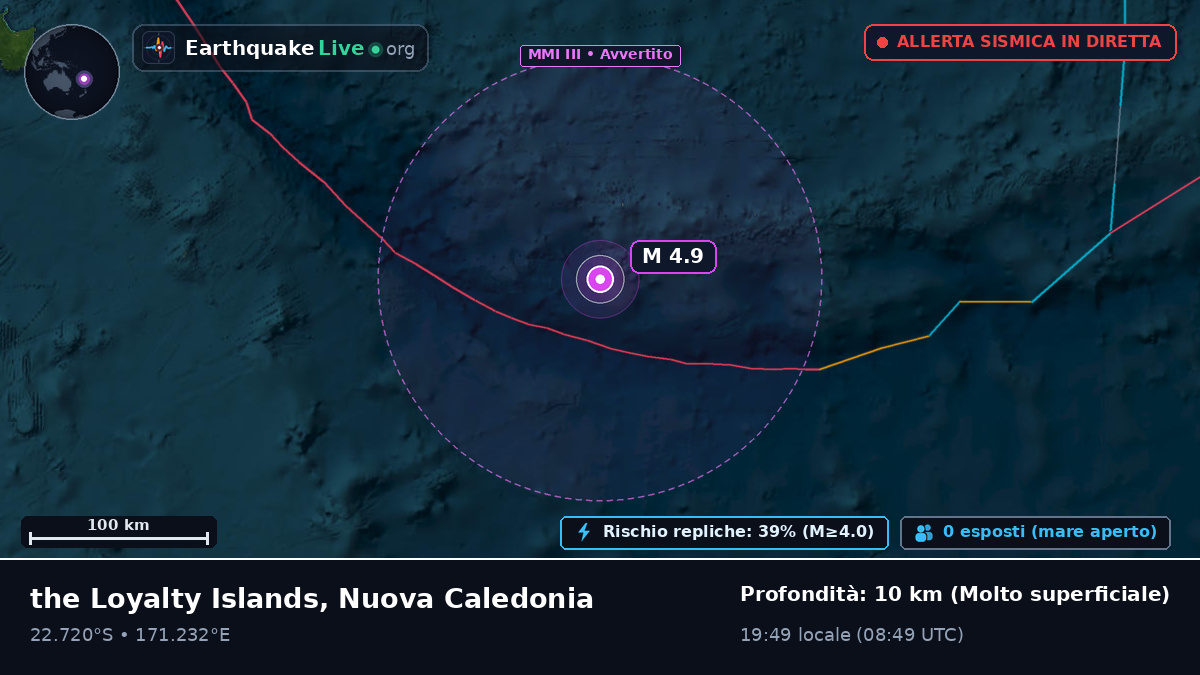 Oceano Pacifico meridionale (Nuova Caledonia)