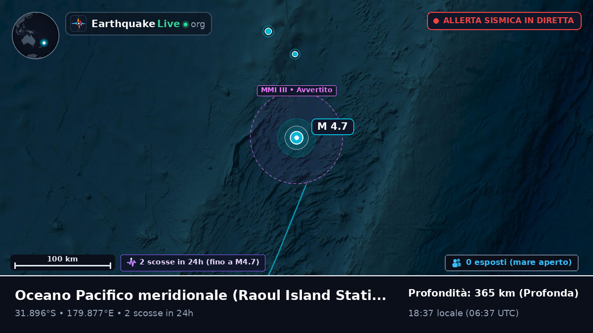 Oceano Pacifico meridionale (Kermadec Islands)