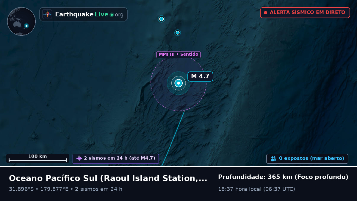 Oceano Pacífico Sul (Kermadec Islands)
