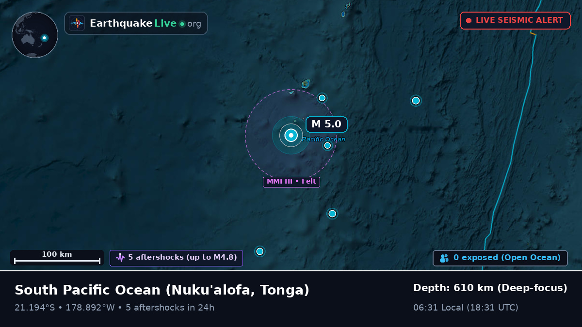 South Pacific Ocean (Tonga)