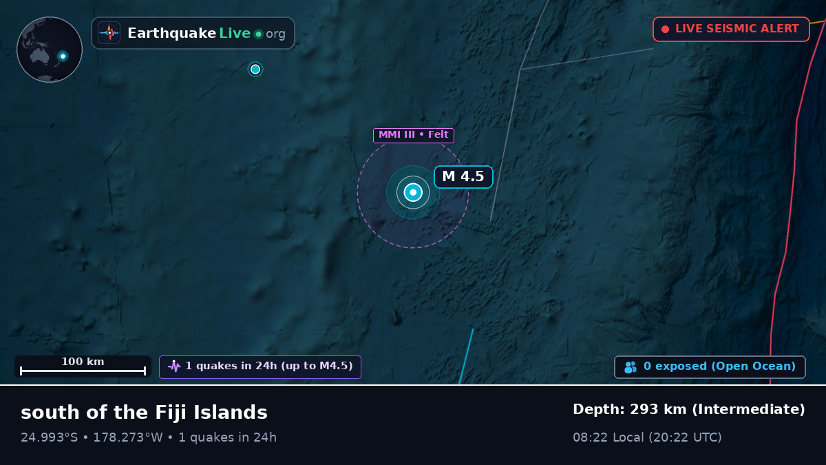 South Pacific Ocean (Kermadec Islands)