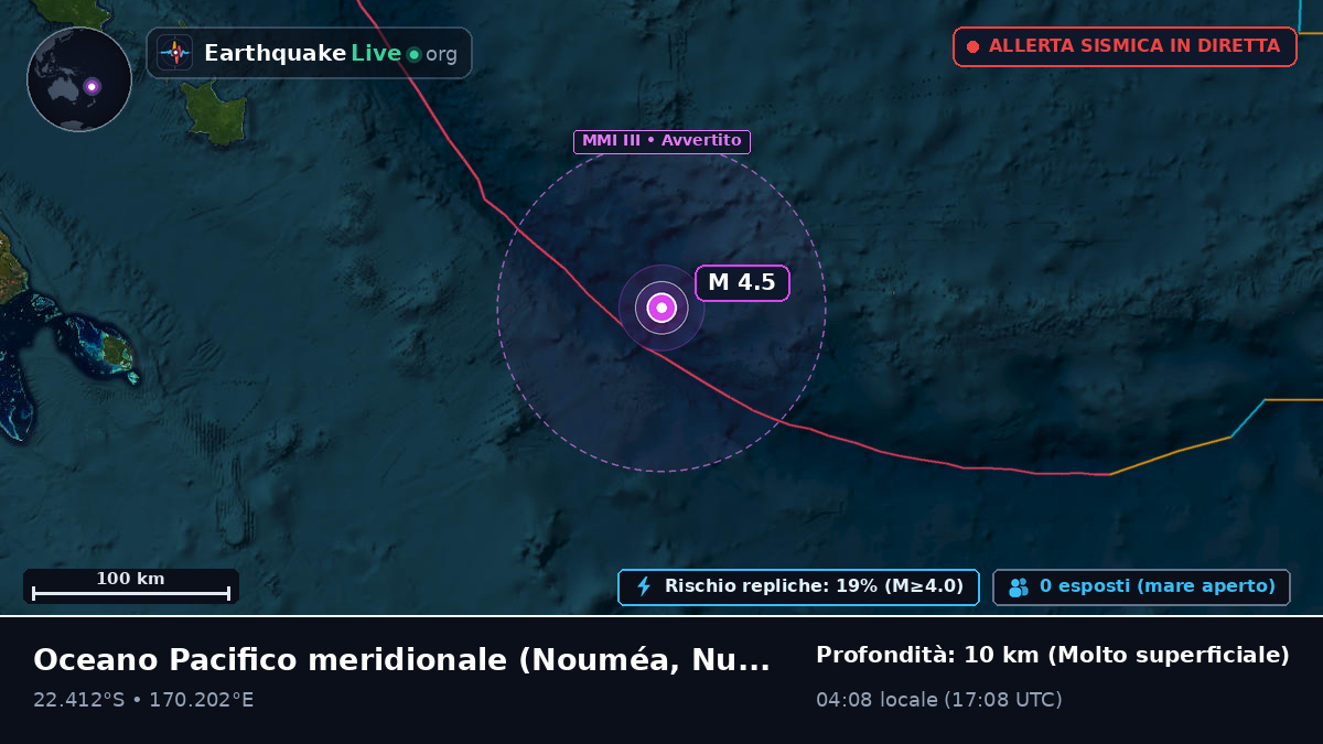Oceano Pacifico meridionale (Nuova Caledonia)