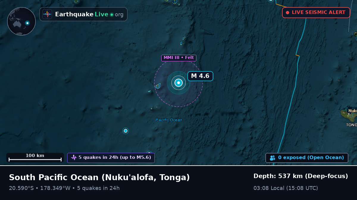 South Pacific Ocean (Tonga)