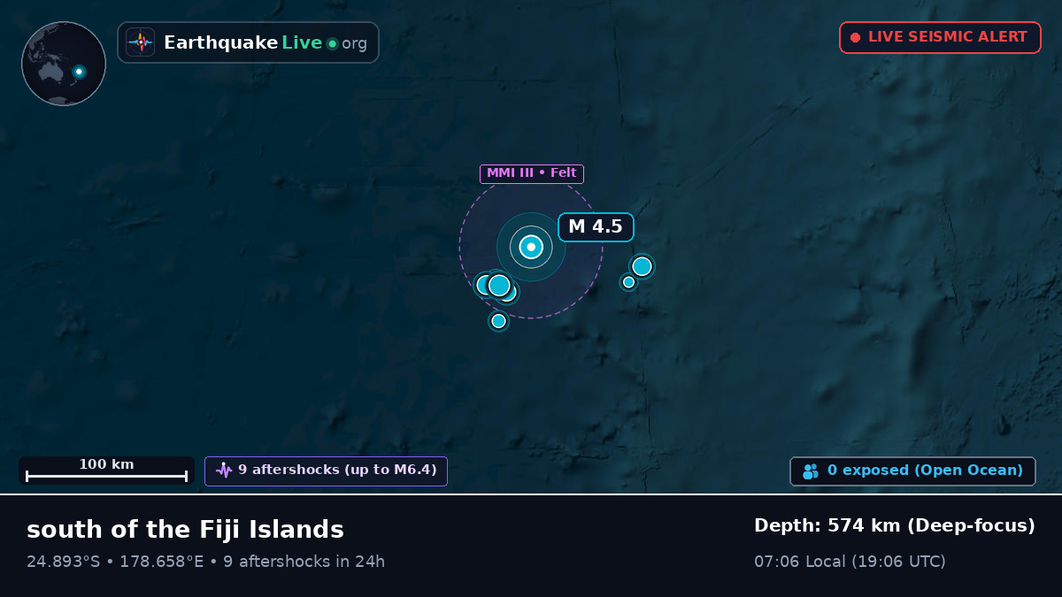 South Pacific Ocean (Kermadec Islands)