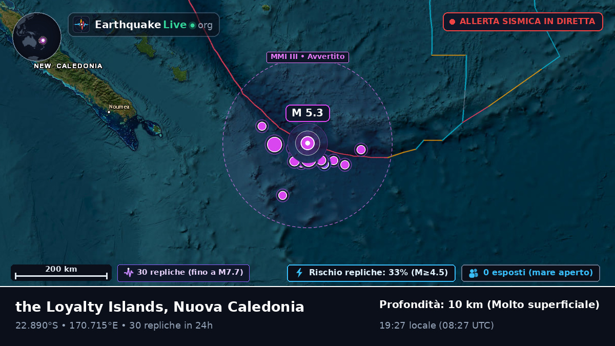 Oceano Pacifico meridionale (Nuova Caledonia)