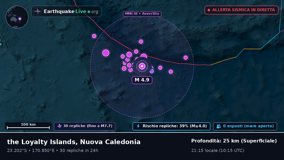 Oceano Pacifico meridionale (Nuova Caledonia)