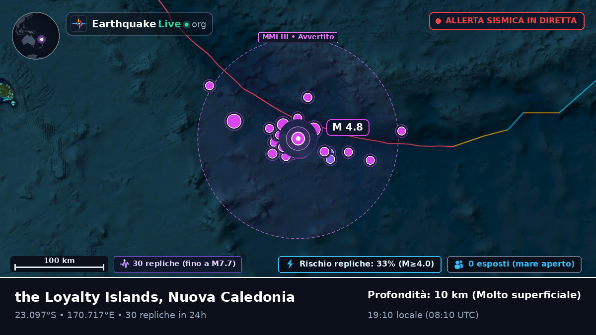 Oceano Pacifico meridionale (Nuova Caledonia)