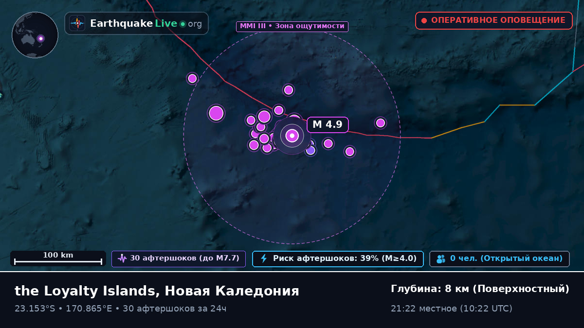 Южная часть Тихого океана (Новая Каледония)
