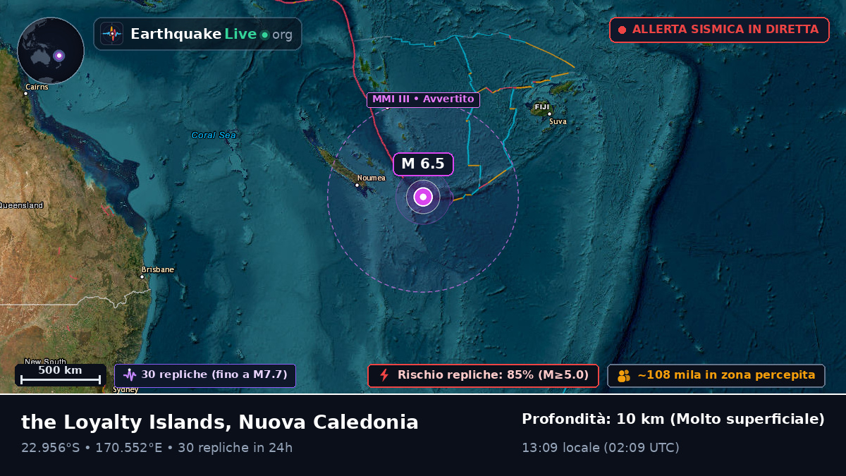 Oceano Pacifico meridionale (Nuova Caledonia)