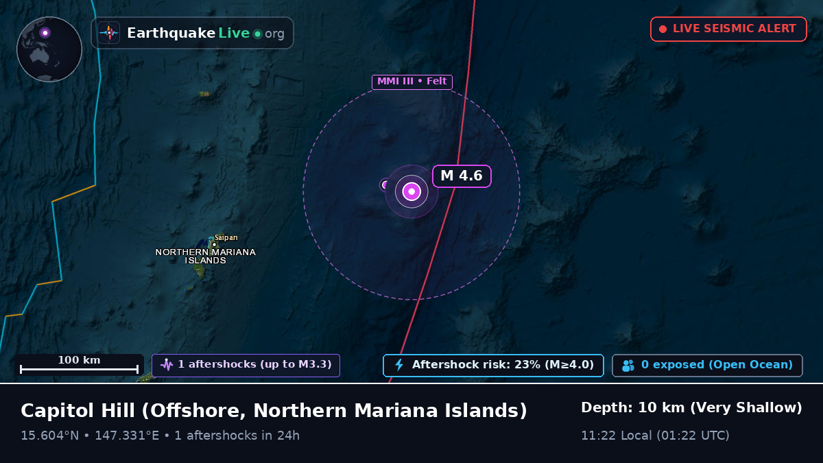 Off the coast of Capitol Hill, Northern Mariana Islands