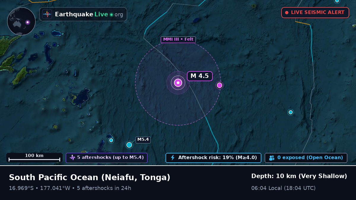 South Pacific Ocean (Tonga)