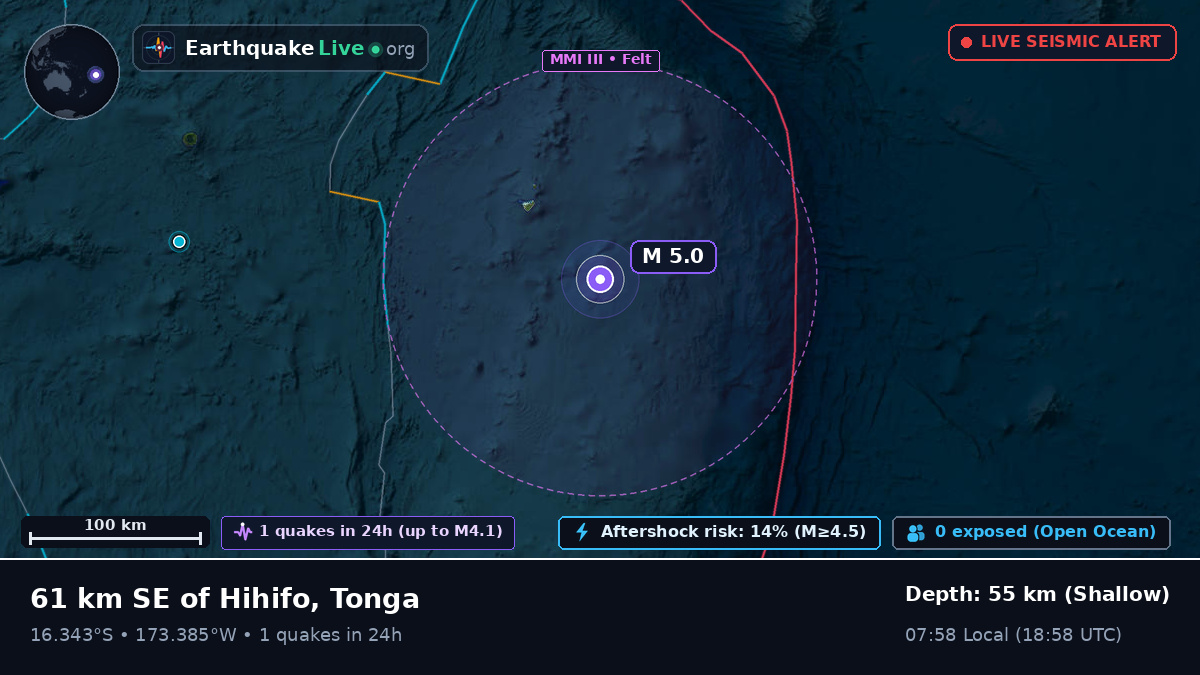 South Pacific Ocean (Tonga)