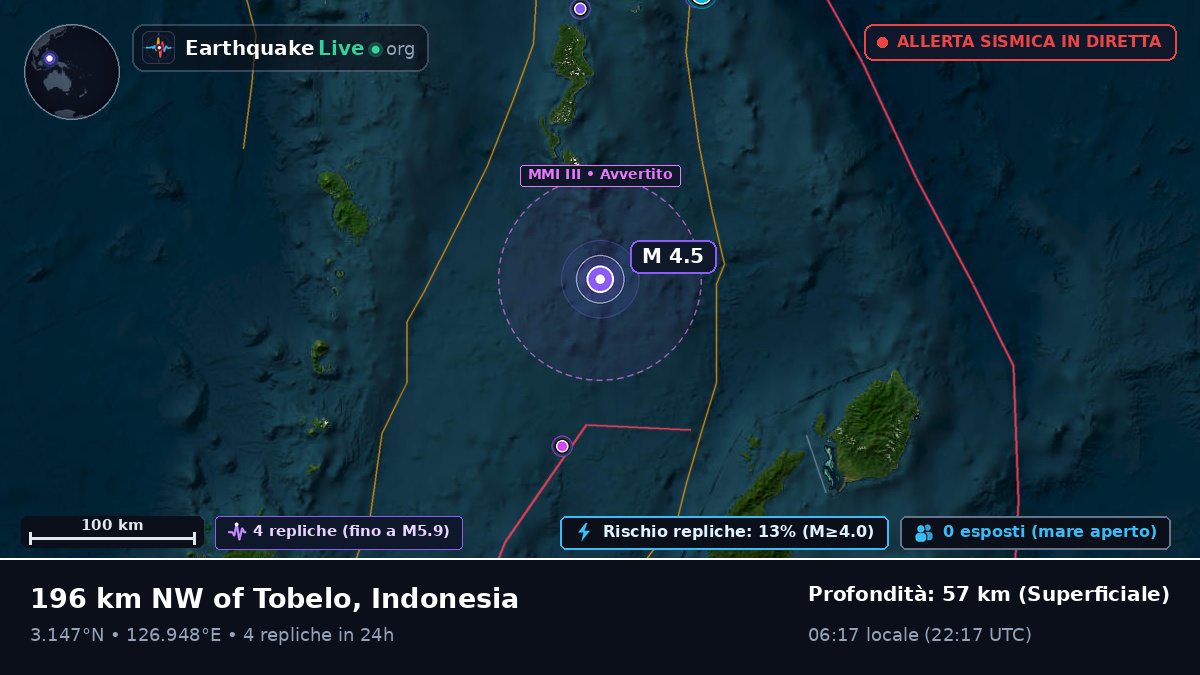 Oceano Pacifico settentrionale (Indonesia)