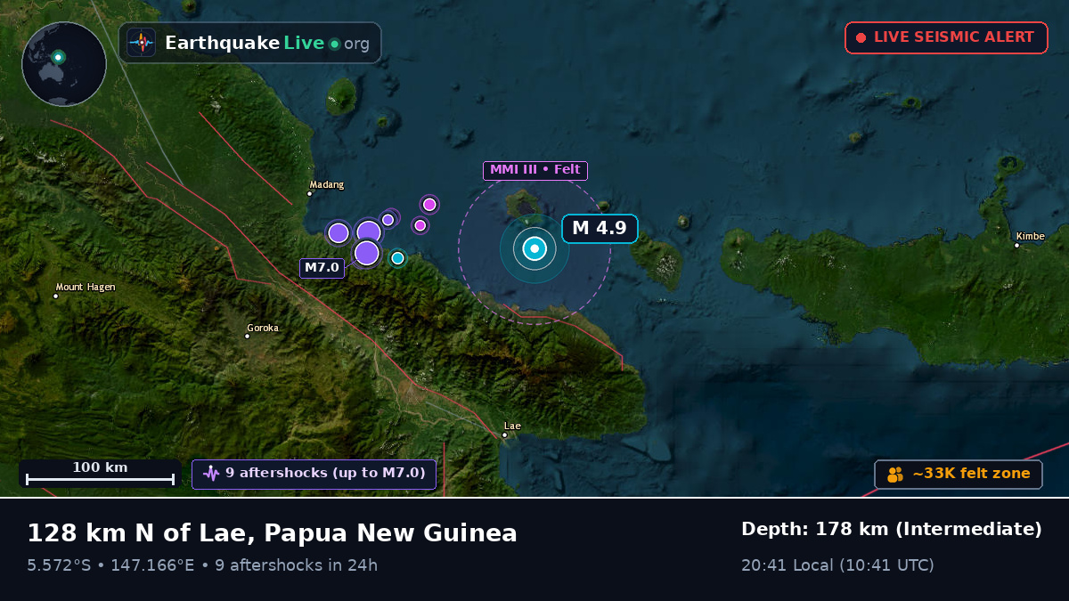 Off the coast of Lae, Papua New Guinea