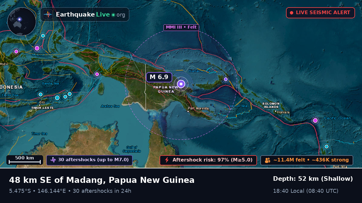 Off the coast of Madang, Papua New Guinea
