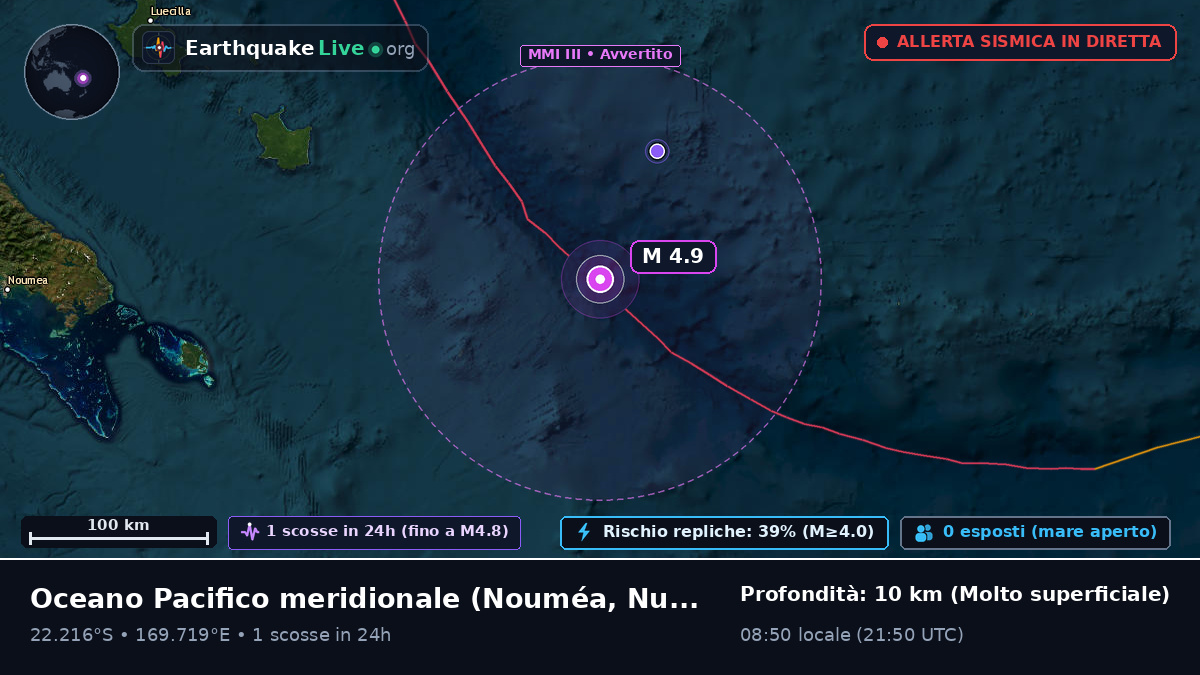 Oceano Pacifico meridionale (Nuova Caledonia)