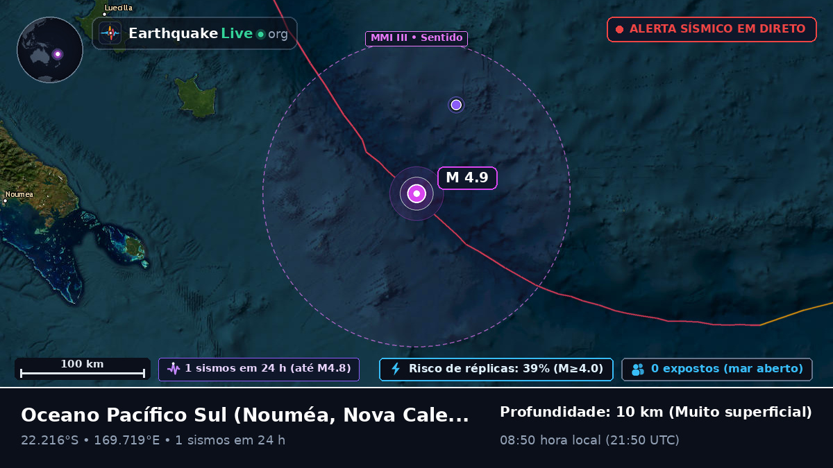 Oceano Pacífico Sul (Nova Caledónia)