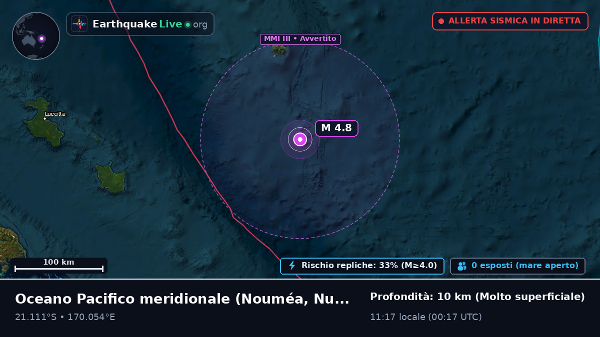 Oceano Pacifico meridionale (Nuova Caledonia)