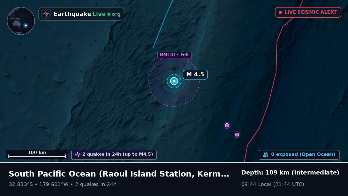 South Pacific Ocean (Kermadec Islands)