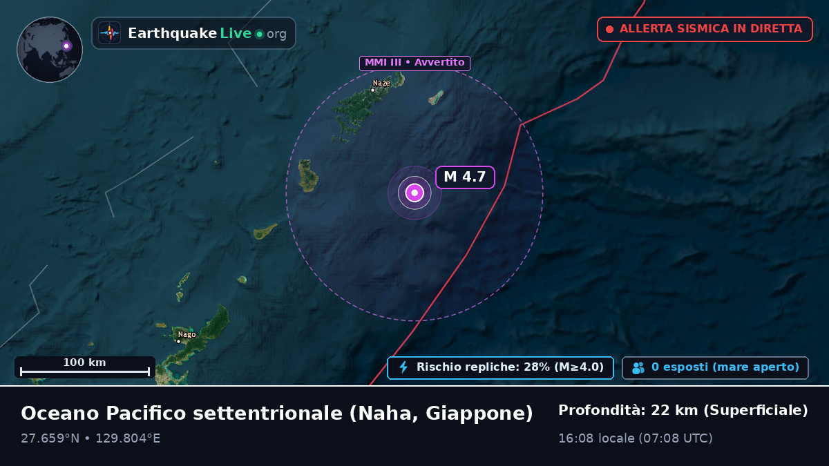 Oceano Pacifico settentrionale (Giappone)